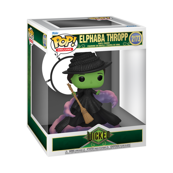 Funko Pop Deluxe: Wicked - Elphaba volando con escoba