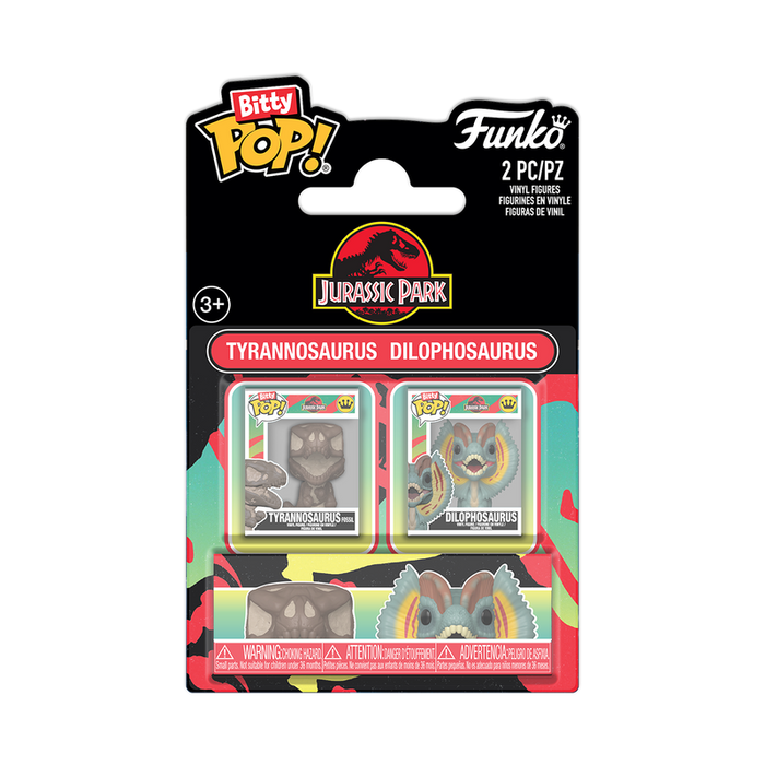 Funko Bitty Pop: Jurassic Park - T Rex con Dilo 2 Pack
