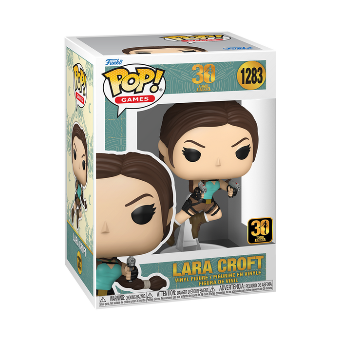 Funko Pop Games: Tomb Raider - Lara saltando con pistolas
