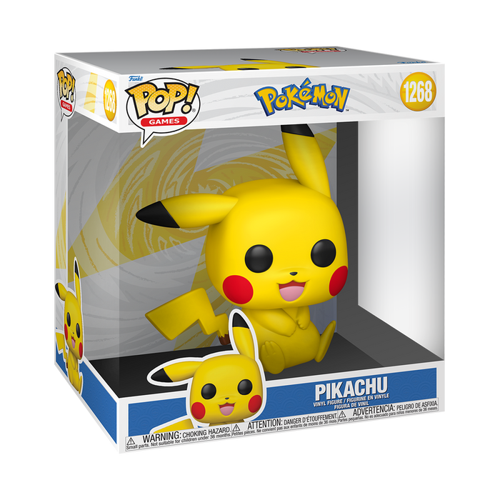 Funko Pop Jumbo: Pokemon - Pikachu sentado 10 Pulgadas