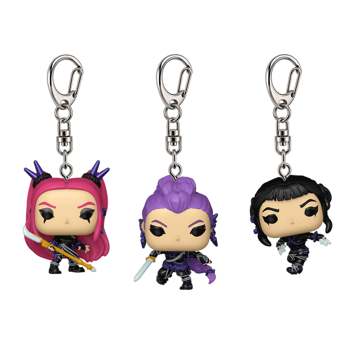 Funko Pop Keychain: K-Pop Demon Hunters - Rumi, Zoey y Mira 3 Pack