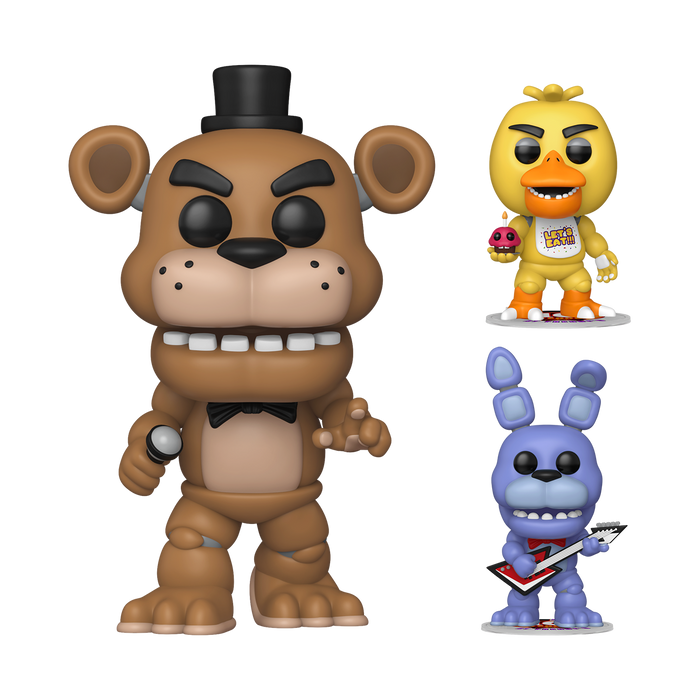 Funko Pop Jumbo & Buddies: Five Nights At Freddys - Freddy 10 Pulgadas con Bunny y Chica
