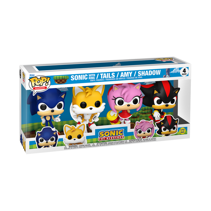 Funko Pop Games: Sonic the Hedgehog - Personajes 4 Pack
