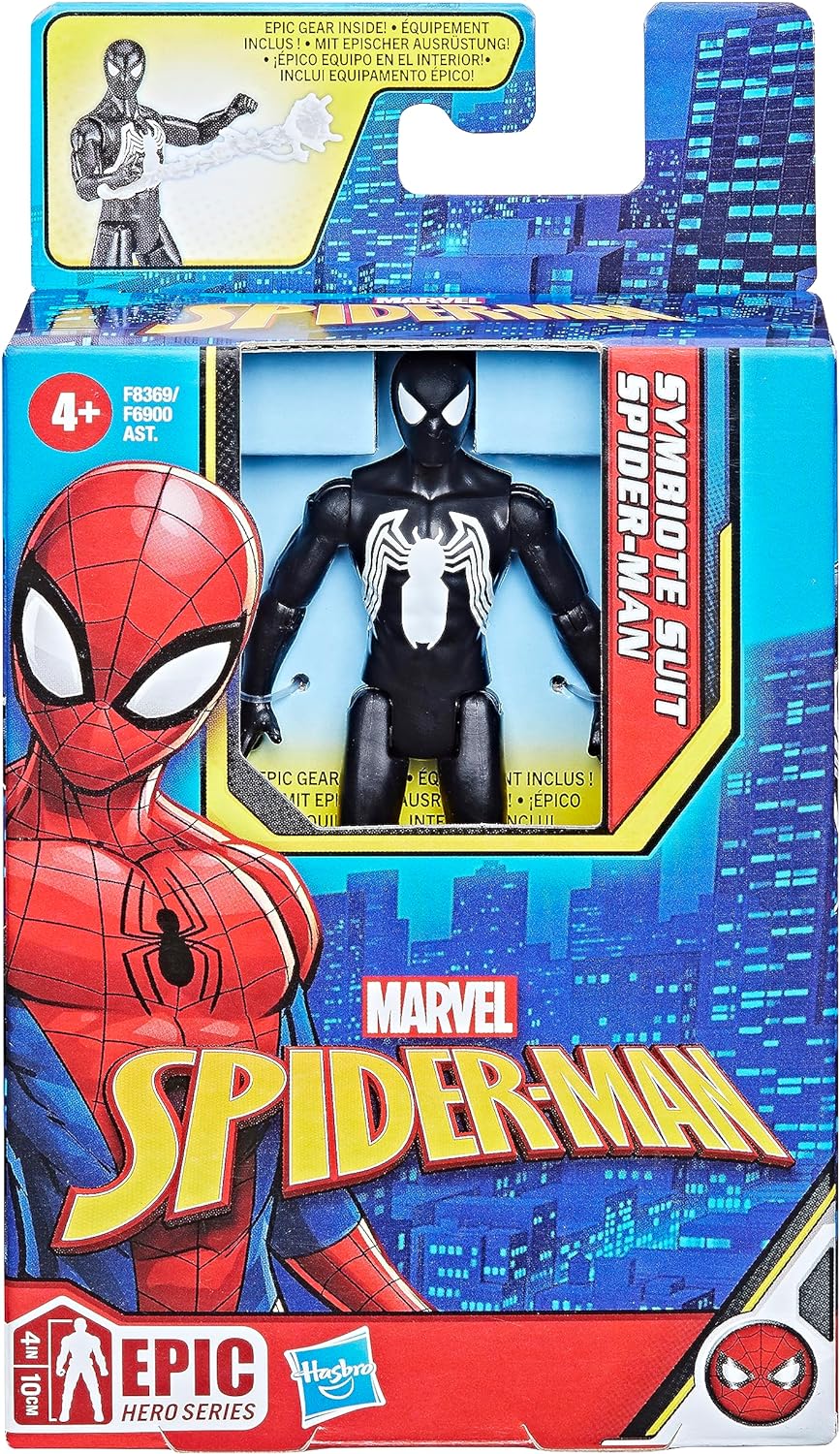 Marvel Epic Hero Series: Spiderman - Spiderman Traje Negro 4 Pulgadas