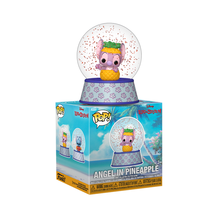 Funko Mini Glitter Globe: Disney Lilo Y Stitch - Angel en Piña