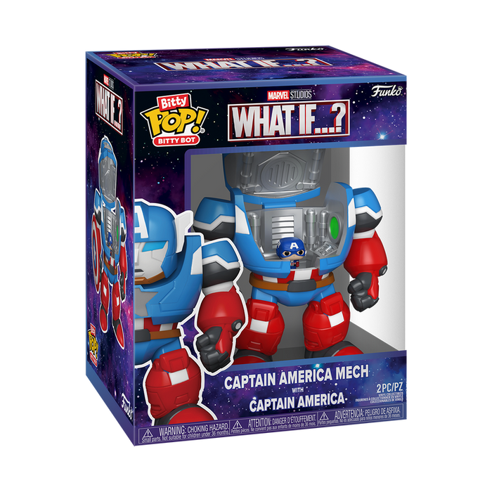Funko Bitty Bots: Marvel What If - Cap Mech con Capitan America