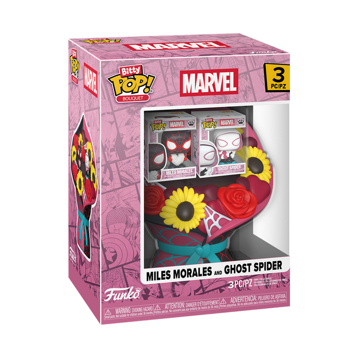 Funko Bitty Pop Bouquet: Marvel San Valentin - Miles Morales y Spider Gwen