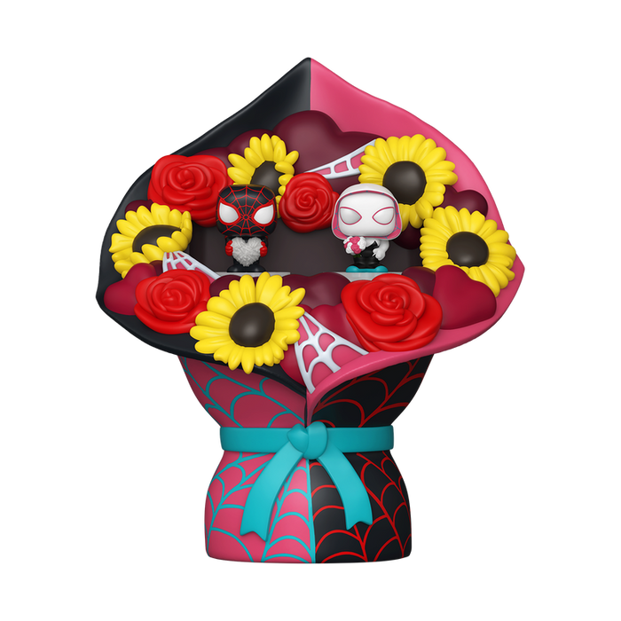 Funko Bitty Pop Bouquet: Marvel San Valentin - Miles Morales y Spider Gwen