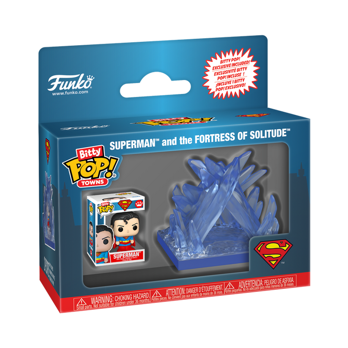 Funko Bitty Pop Town: DC Superman - Fortaleza de la Soledad y Superman