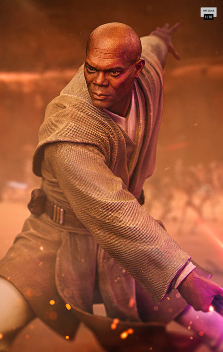 IRON Studios: Star Wars Clone Wars - Mace Windu Escala De Arte 1/10