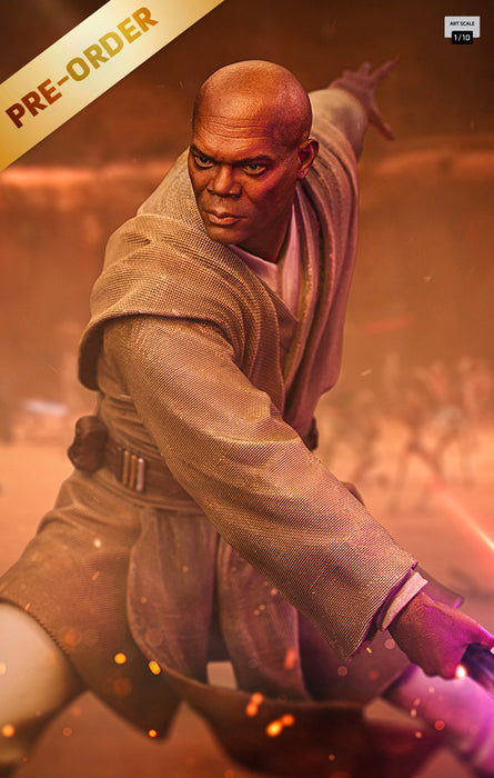 IRON Studios: Star Wars Clone Wars - Mace Windu Escala De Arte 1/10