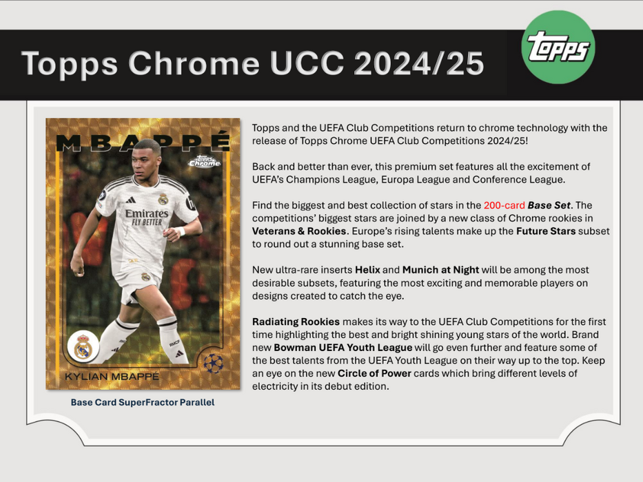 Topps UCC Chrome: 2024 - 2025 Hobby Box