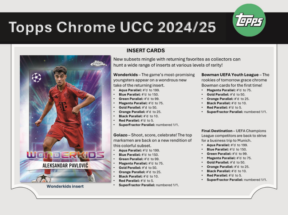Topps UCC Chrome: 2024 - 2025 Hobby Box