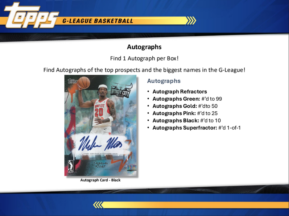 Topps NBA G League Basketball: 2024 - 25 Hobby