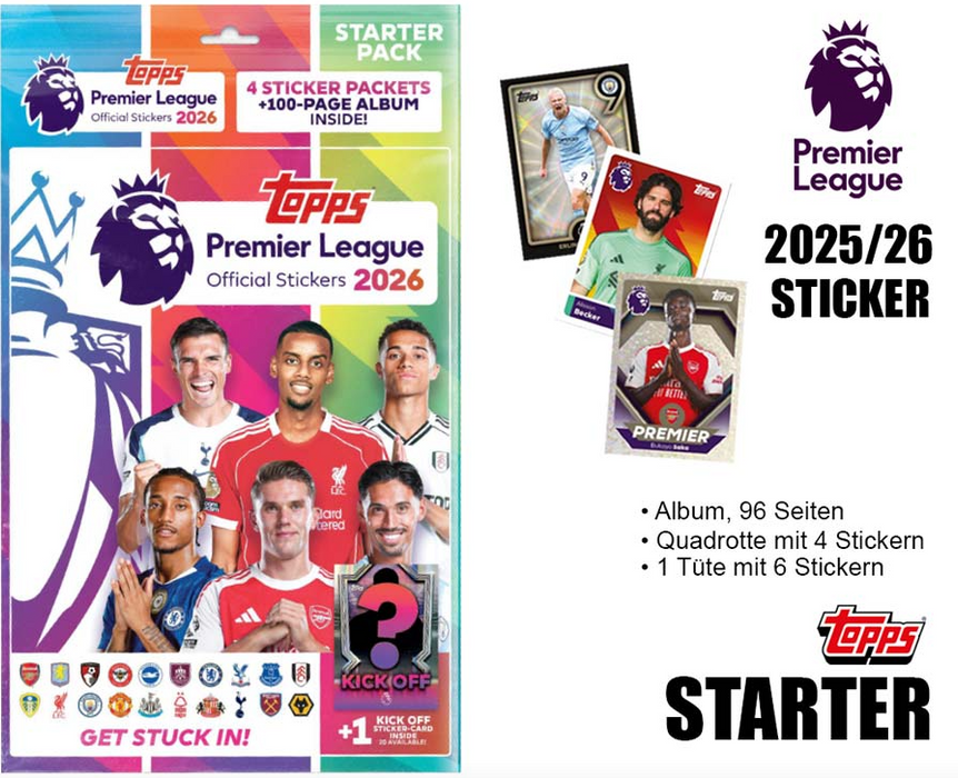 Topps Soccer Premier League 2026: Sticker & Album - Album Pack