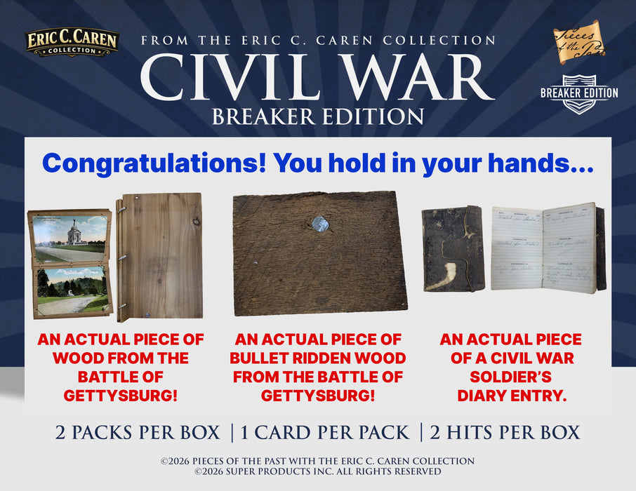 SUPER BREAK: Breaker - 2026 Pieces of the Past Caren's Civil War Breaker Edition Hobby Box
