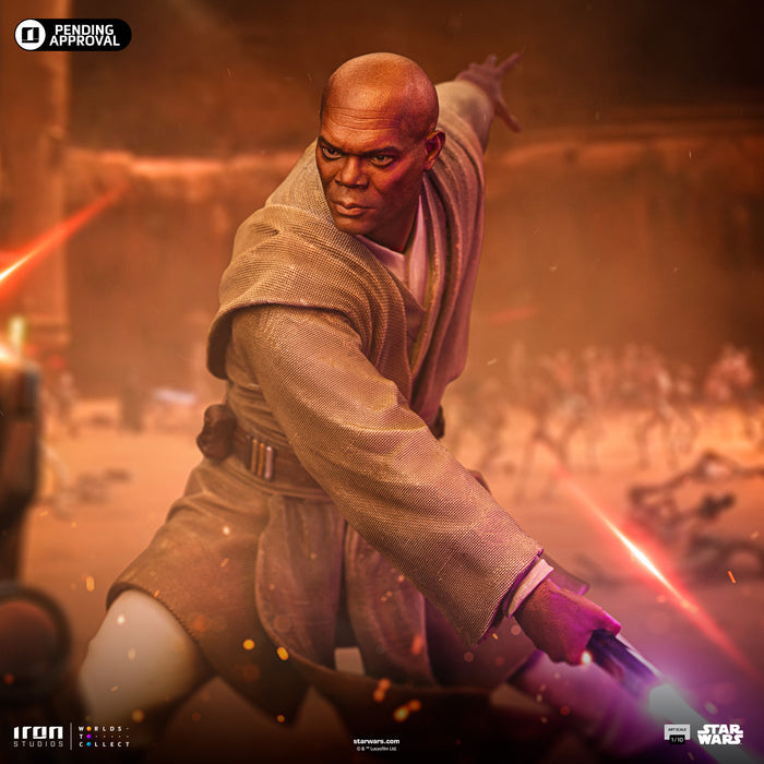IRON Studios: Star Wars Clone Wars - Mace Windu Escala De Arte 1/10