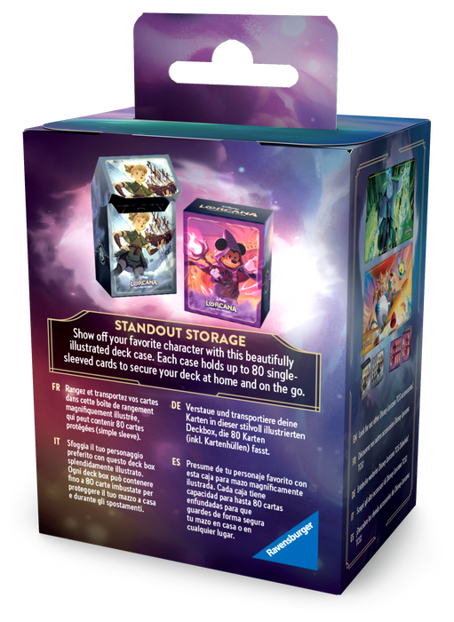 Lorcana: Reign Of Jafar - Deck Box A Mickey Mouse Wayward Sorcerer En Ingles
