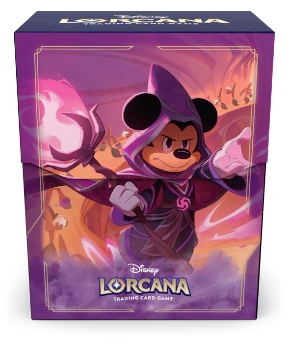 Lorcana: Reign Of Jafar - Deck Box A Mickey Mouse Wayward Sorcerer En Ingles
