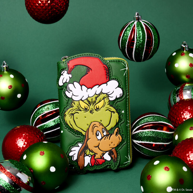 Loungefly X Dr Seuss: El Grinch Santa y Max Cartera