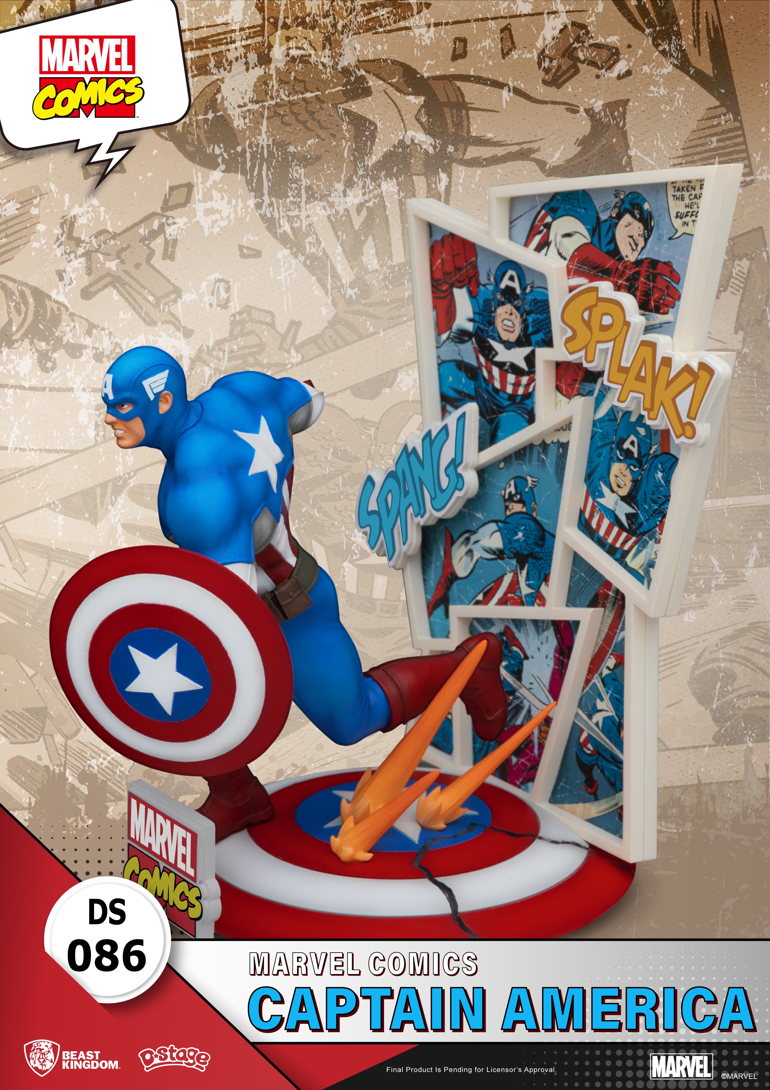 Beast Kingdom Diorama Stage: Marvel Comics - Capitan America DS-086