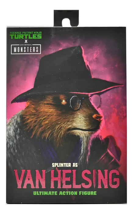 NECA Figura de Accion Ultimate: Universal Monsters x TMNT - Splinter como Van Helsing 7 Pulgadas