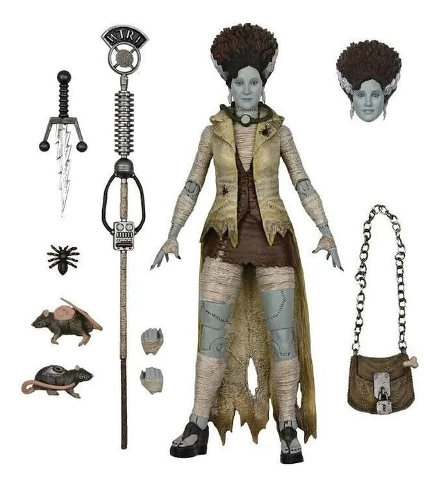 NECA Figura de Accion Ultimate: Universal Monsters x TMNT - April como La Novia de Frankenstein 7 Pulgadas