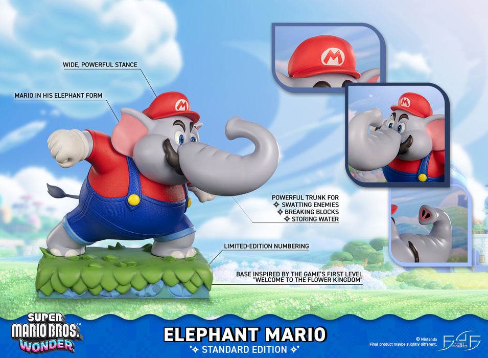 First 4 Figures: Super Mario Bros Wonder - Elefante Mario Estandar 16 Pulgadas