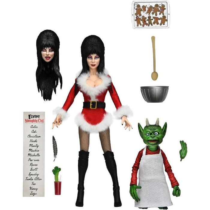 NECA Figura de Accion Vestida: Very Scary Xmas Elvira - Elvira 8 Pulgadas