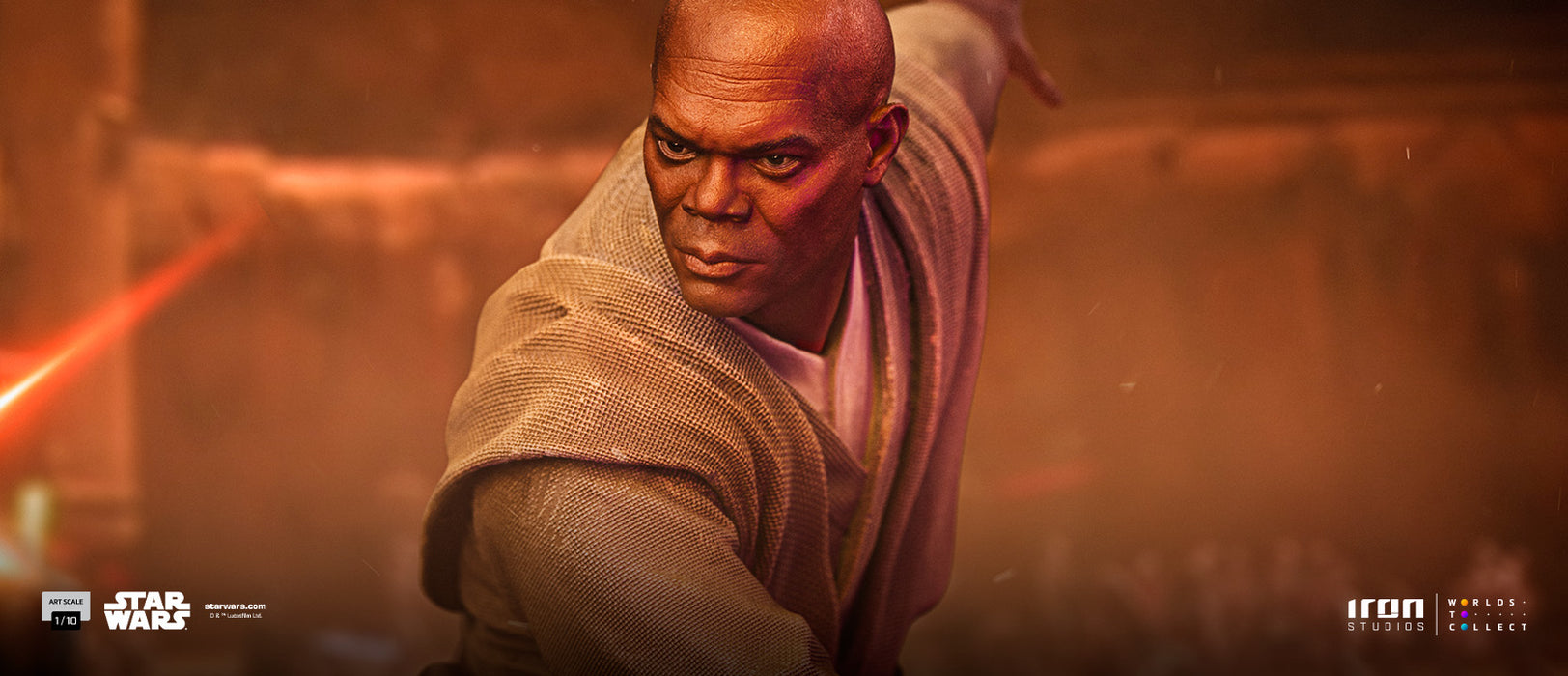 IRON Studios: Star Wars Clone Wars - Mace Windu Escala De Arte 1/10
