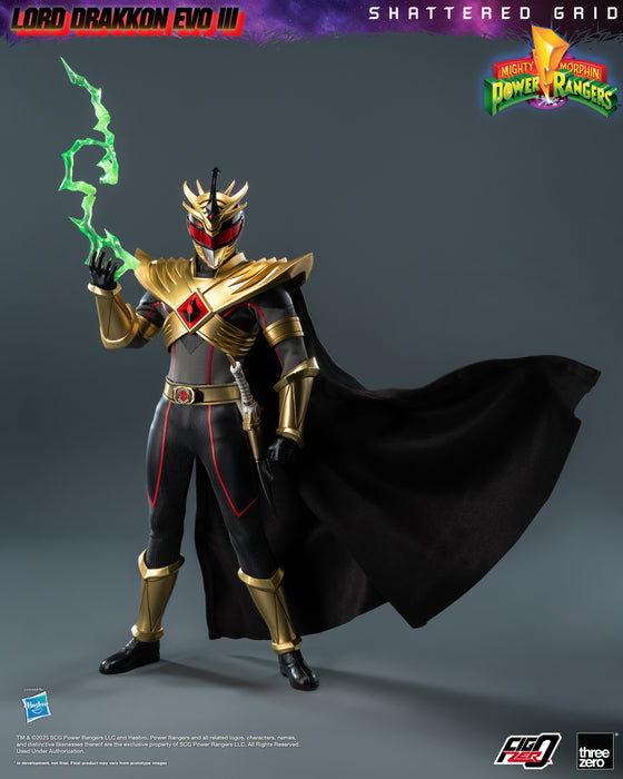 Threezero Figzero: Mighty Morphin Power Rangers Shattered Grid - Lord Drakkon Evo III Escala 1/6