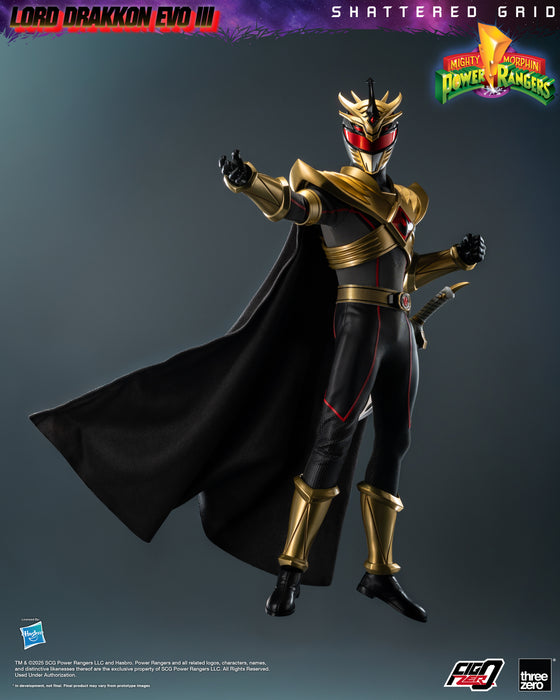 Threezero Figzero: Mighty Morphin Power Rangers Shattered Grid - Lord Drakkon Evo III Escala 1/6