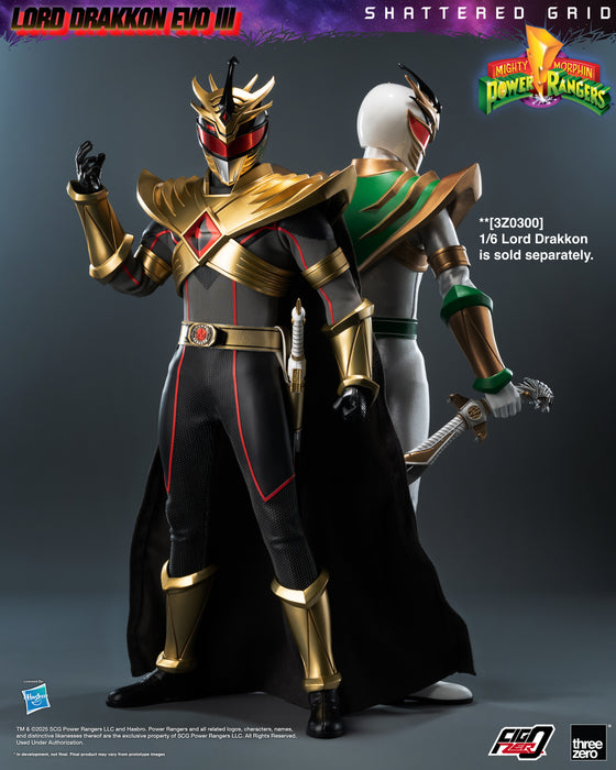 Threezero Figzero: Mighty Morphin Power Rangers Shattered Grid - Lord Drakkon Evo III Escala 1/6