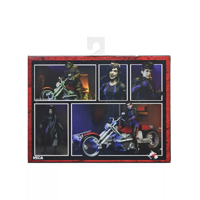 NECA Figura de Accion: TMNT Tortugas Ninja The Last Ronin - Casey Marie with Last Ronin Motorcycle 7 Pulgadas