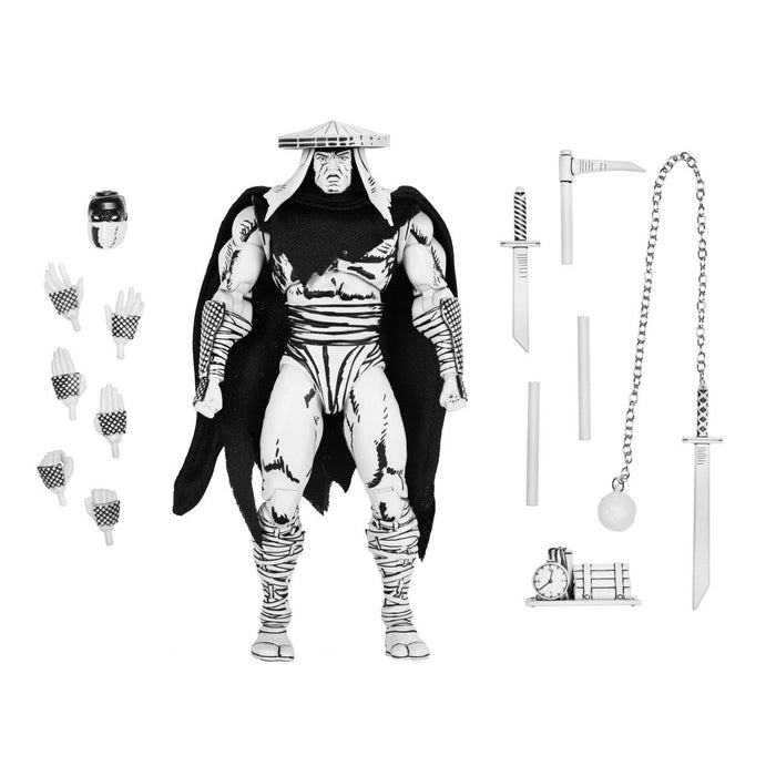 NECA Figura de Accion: TMNT Tortugas Ninja Mirage Comics - Foot Assassin Black & White 7 Pulgadas