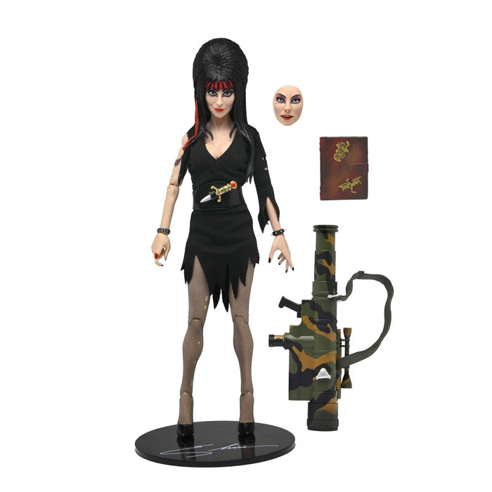 NECA Figura de Accion Vestida: Elvira - Elvira Commando 8 Pulgadas