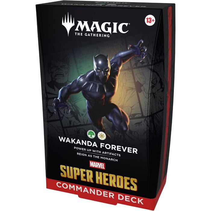 Magic The Gathering: Marvel Super Heroes - Commander Deck Wakanda Forever en Ingles