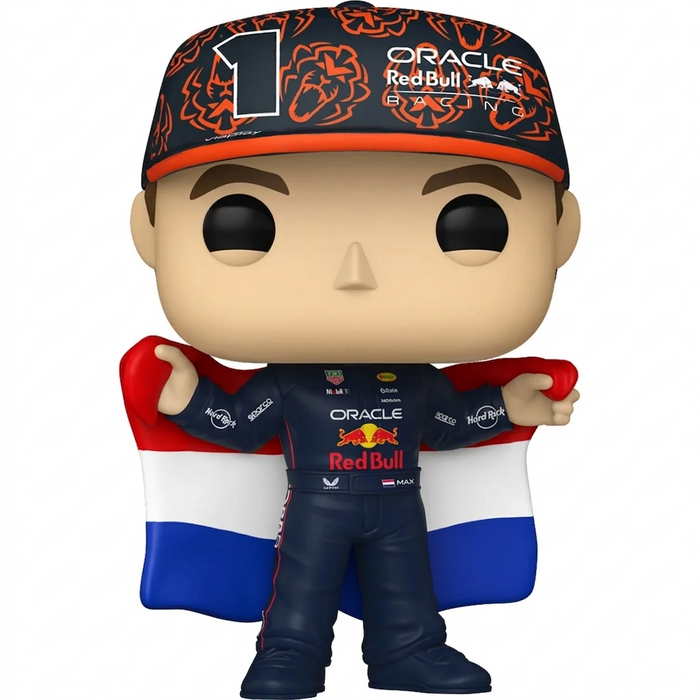 Funko Pop Racing: Red Bull - Max Verstappen con bandera