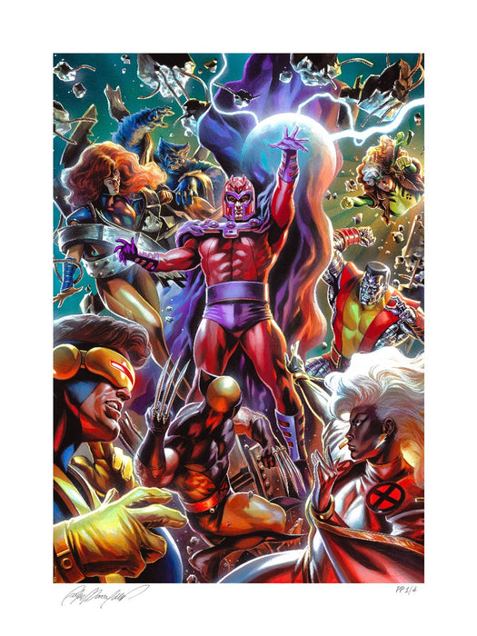 Sideshow Art Print: Marvel X Men - Magneto Maestro del Magnetismo Litografia