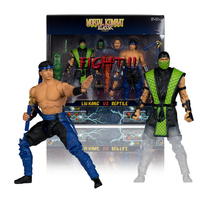 Mcfarlane: Mortal Kombat Klassic - Liu Kang Vs Reptile Deluxe 2 Pack 7 Pulgadas