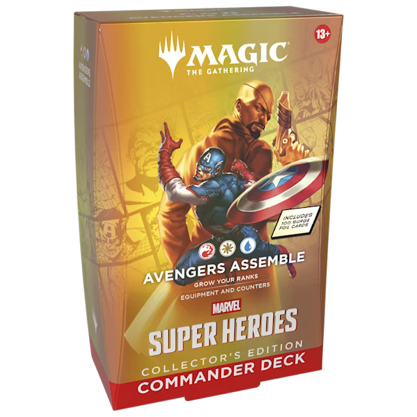 Magic The Gathering: Marvel Super Heroes - Collector Commander 4 Pack En Ingles