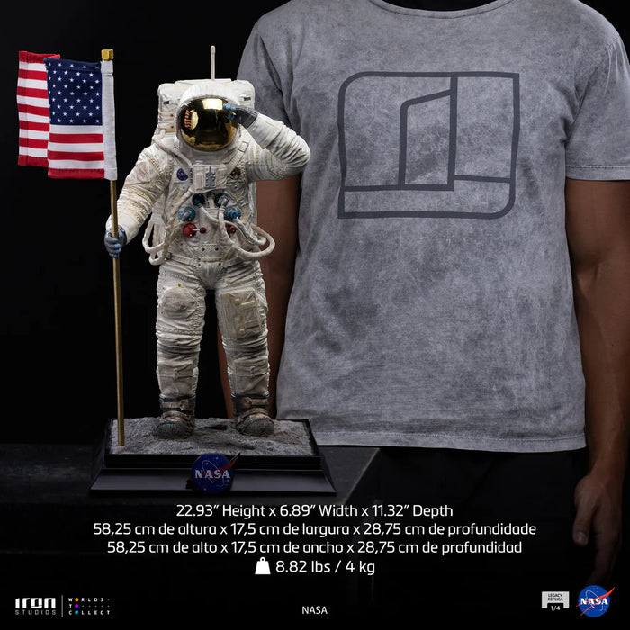 Iron Studios: NASA - Astronauta del Apolo 11 Replica Escala 1/4