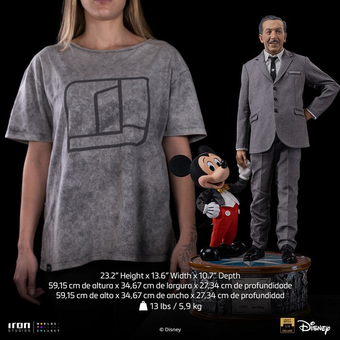 Iron Studios: Clasicos de Disney - Walt Disney y Mickey Mouse Legacy Replica 1/4