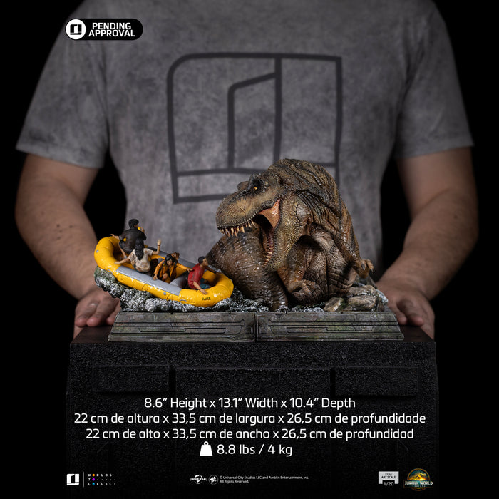 IRON Studios: Jurassic World - T Rex River Attack Demi Escala De Arte 1/10