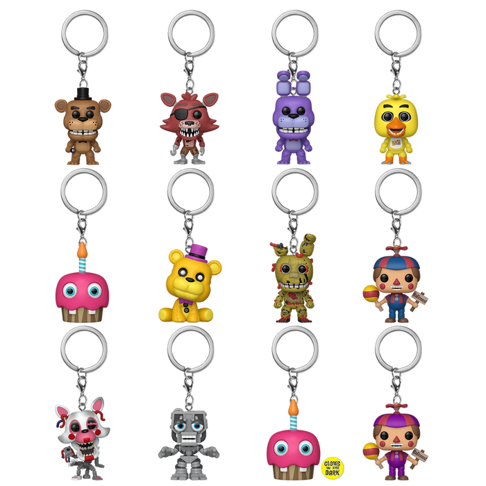 Funko Pop Keychain: Five Nights at Freddys - 12 Piezas PDQ BLIND Llavero