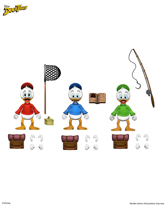 NECA Figura de Accion Ultimate: Disney Patoaventuras - Hugo, Paco y Luis 3 Pack 7 Pulgadas
