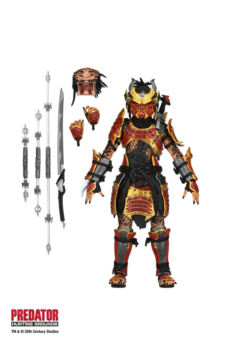 NECA Figura de Accion Ultimate: Predator Hunting Grounds - Depredador Samurai 7 Pulgadas