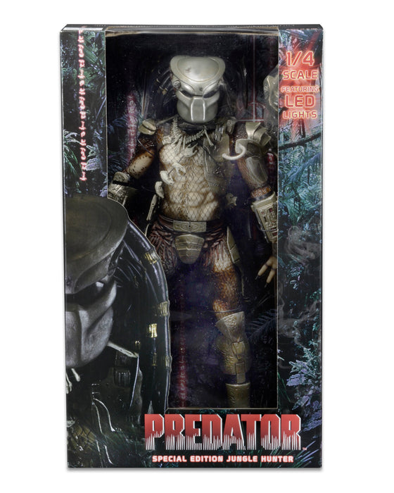 NECA Figura de Accion: Depredador - Depredador Cazador de la Jungla con Luz Led Escala 1/4