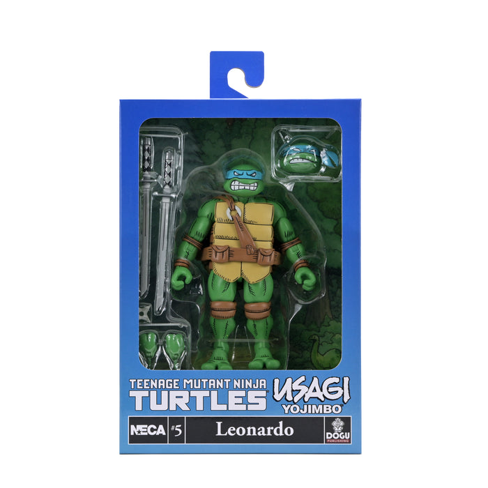 NECA Figura de Accion Ultimate: TMNT x Usagi Yojimbo - Leonardo 7 Pulgadas
