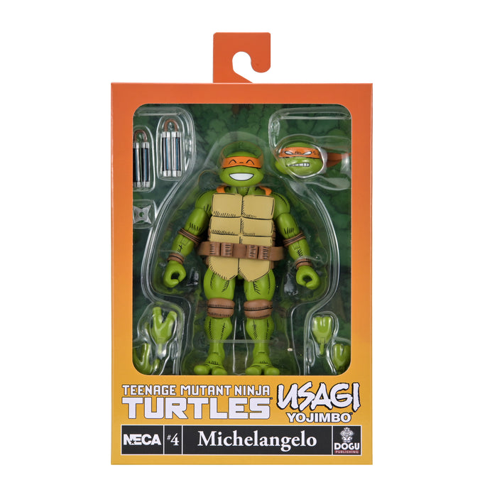 NECA Figura de Accion Ultimate: TMNT x Usagi Yojimbo - Michelangelo 7 Pulgadas